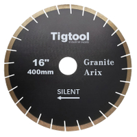 16" 400mm Granite Arix Silent Blade Height 15mm Wear-Resistant Arix Segments Wear Resistant High Sharpness Diamond Blade