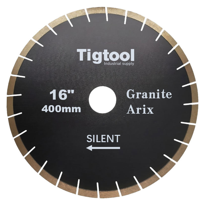 16" 400mm Granite Arix Silent Blade Height 15mm Wear-Resistant Arix Segments Wear Resistant High Sharpness Diamond Blade