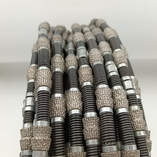 Brazed Spring Diamond Wire Saw for Concrete Masonry Wall Bridge Reinforced Heavy-Duty Demolition Structural Cutting 10.5mm