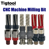 Diamond Segmented Finger Bit for CNC Stone Router 1/2 Gas Granite Marble Quartzite Dekton Ceramic Engraving Mill Tool Long Life