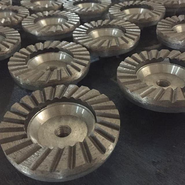 4" 100mm Aluminum Base Diamond Cup Wheel TigTool Silver Type for Concrete, Granite & Stone Grinding