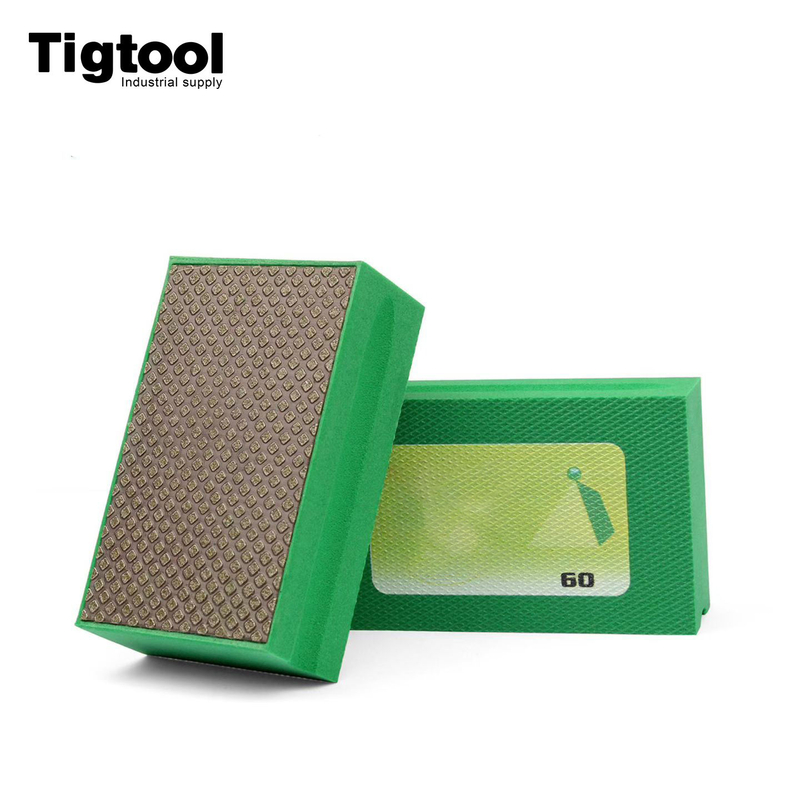 Electroplated Diamond Hand Polishing Block for Stone Glass Ceramic Edge Finishing Rust Removal Deburring