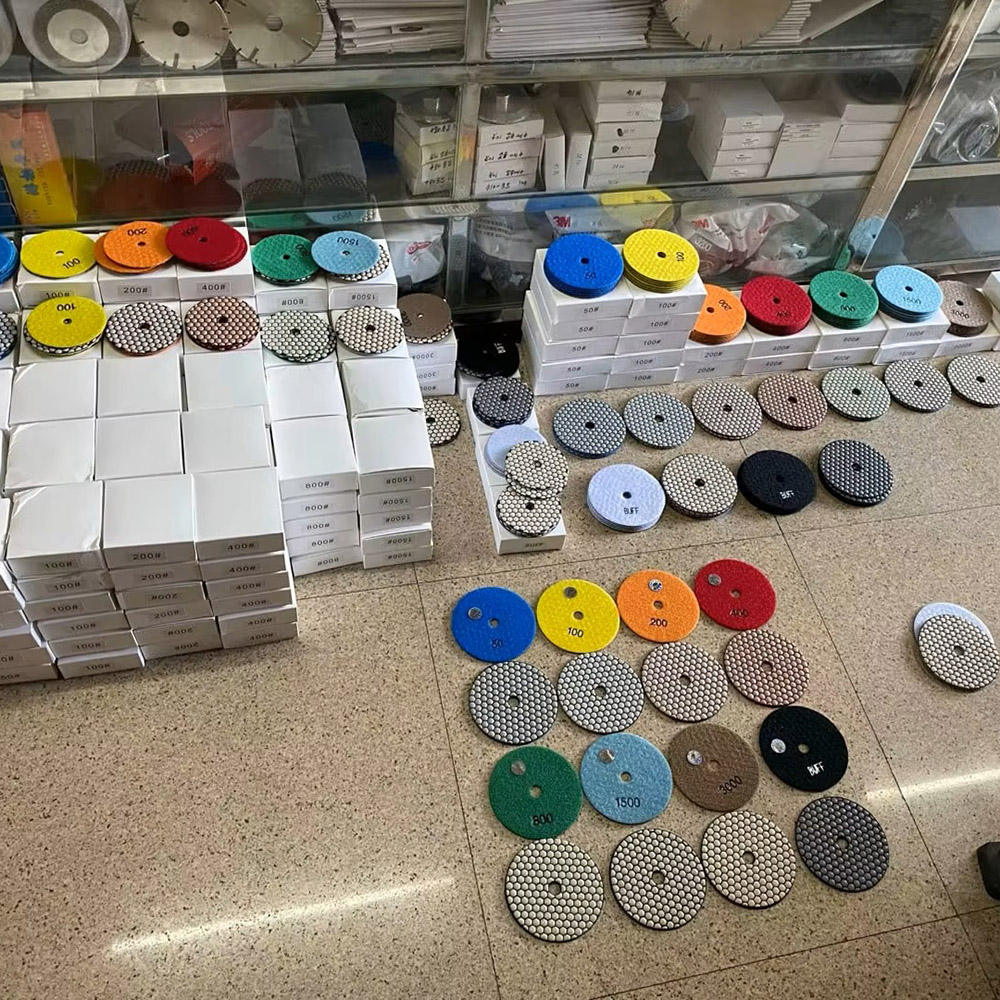 4" Dry Polishing Pad for Stone Granite Marble Dekton Ceramic Porcelain Sharp Wear-Resistant Type Countertop Polishing Machine