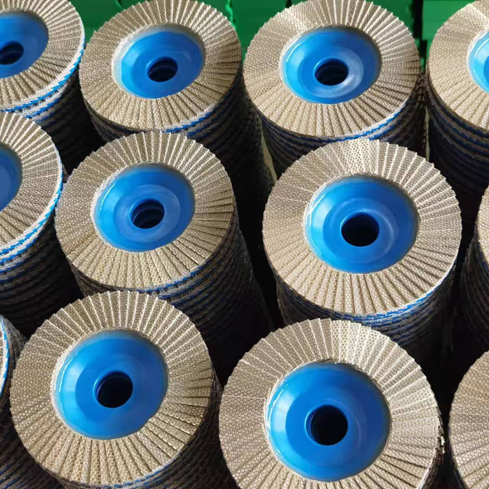 100mm 115mm Electroplated Diamond Flap Disc for Granite Marble Quartz Stone Grinding Wheel for Angle Grinder