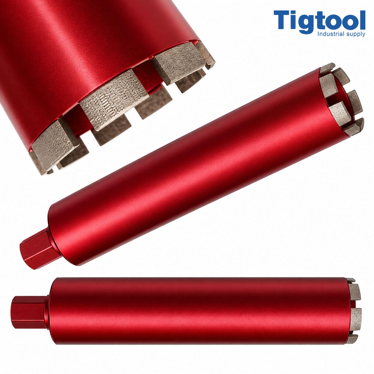 Fast Drilling Laser Welded Segmented OEM 500mm Dry/Wet Diamond Core Drill Bit for Reinforced Concrete Masonry Slotted