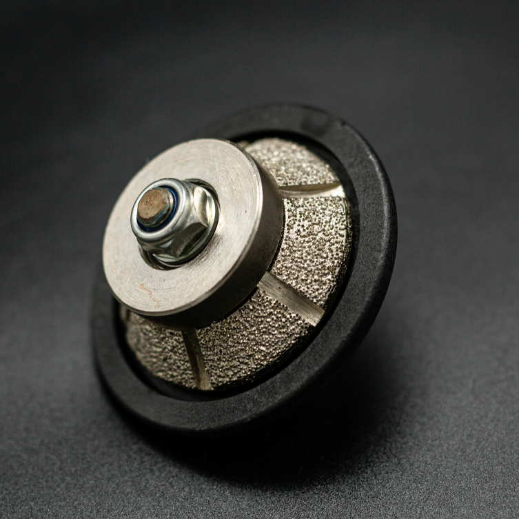 65-125mm Vacuum Brazed for Marble Granite Quartz Edge Grinding Shaping Hand Profile Wheel CNC Profiling Tool